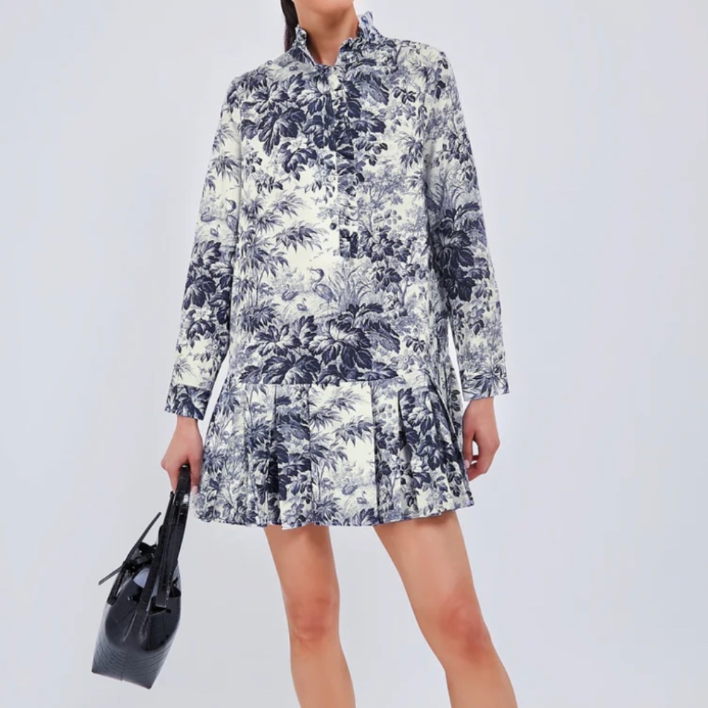 TUCKERNUCK Navy Blue Toile Tate Dress